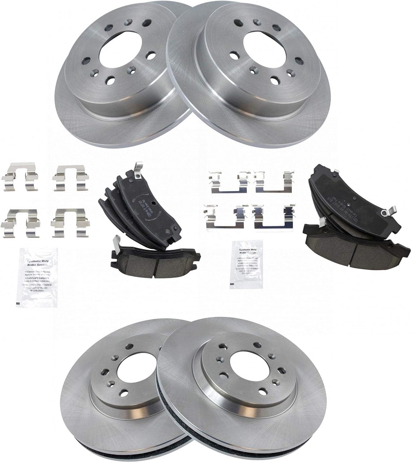 TRQ Brake Pad & Rotor Kit for 2006-2010 Chevrolet Impala