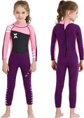 MWTA Wetsuit for Kids Boys Girls 2.5mm Neoprene Fullsuit - Back Zip