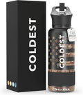 Coldest Insulated Water Bottle with Straw Lid - 32 oz Metal Bottle