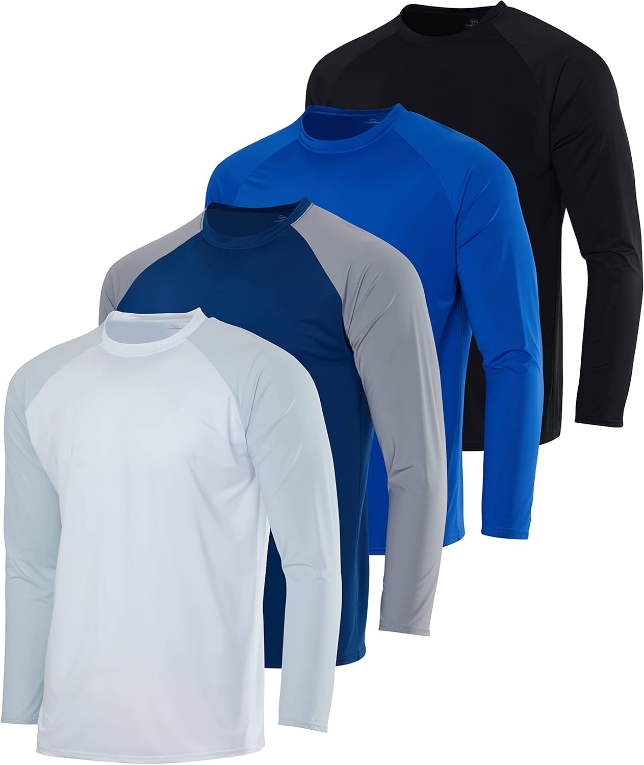 Real Essentials Men's Long Sleeve Rash Guard Shirt for Sun Protection