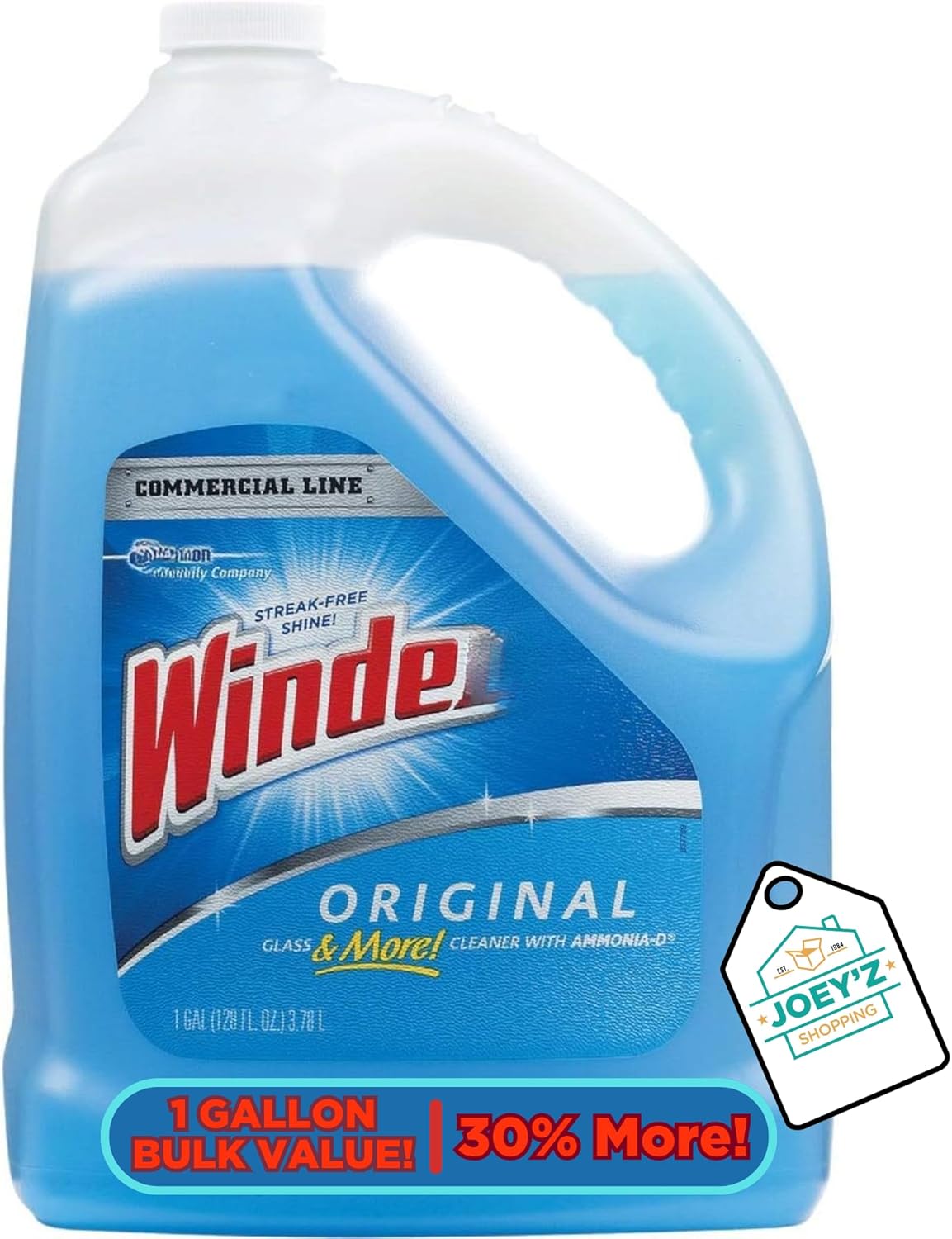 JOEY'Z 1 Gallon Glass Cleaner Refill for Streak-Free Shine