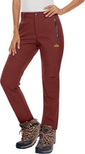 Women's Fleece Lined Waterproof Insulated Snow Ski Pants - Warm Zipper