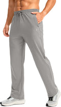 Pudolla Men's Fleece Lined Sweatpants with Zipper Pockets - Warm wear