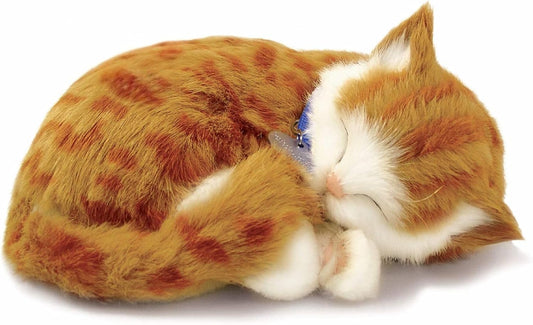 Interactive Lifelike Orange Tabby Cat Toy