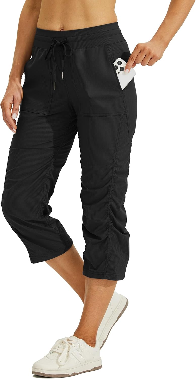 Willit Women's Quick-Dry Capris for Hiking and Casual Wear