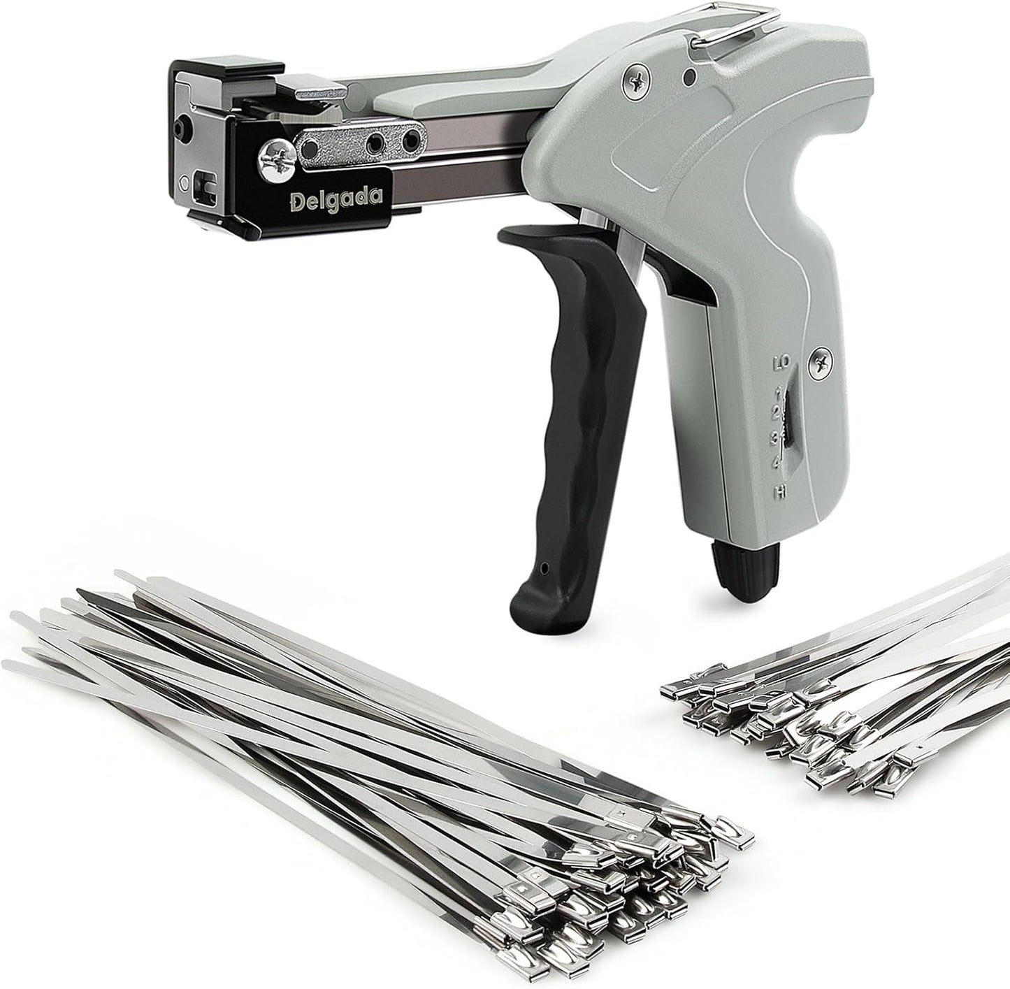 Delgada Stainless Steel Cable Tie Gun Kit for Heavy Duty Use