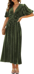 Women's Velvet Maxi Dress Formal Dresses for Wedding Guest Dress Our