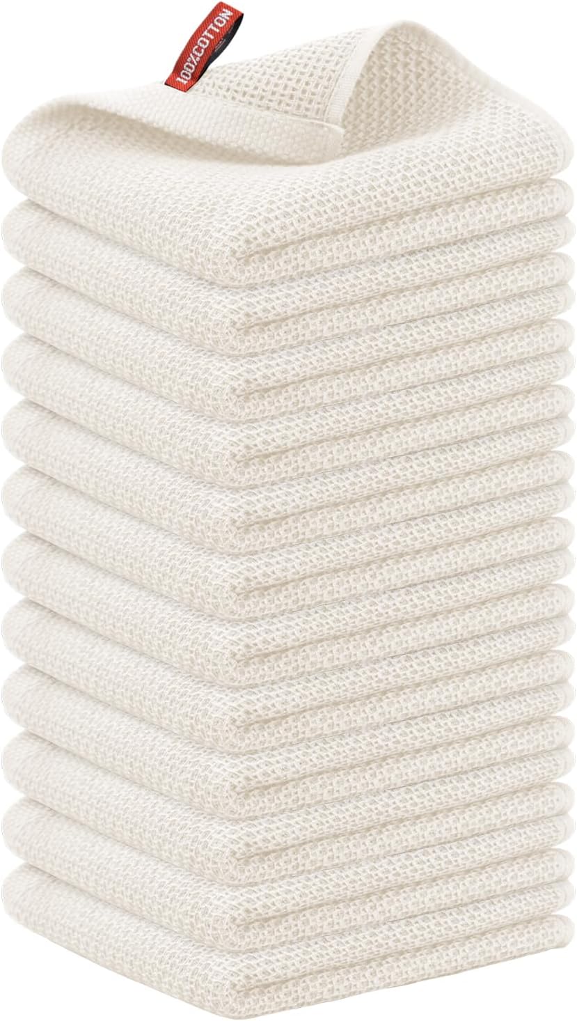 Nialnant 12 Pack Kitchen Dish Towels - Soft & Absorbent Cloths