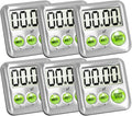 Elegant Digital Kitchen Timer Stainless Steel - Lime 6-Pack - Loud