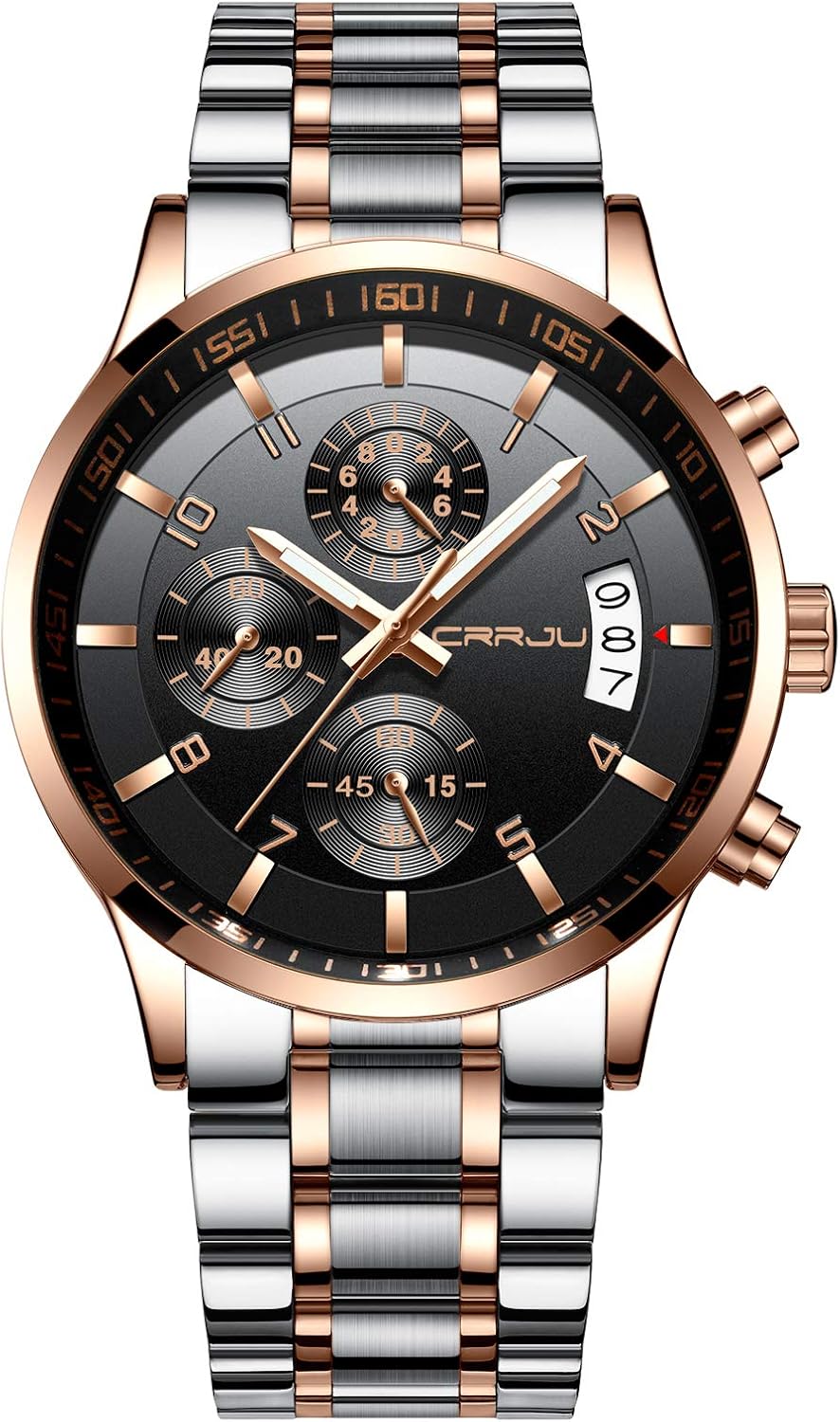 CRRJU Men's Fashion Stainless Steel Chronograph Watch Review