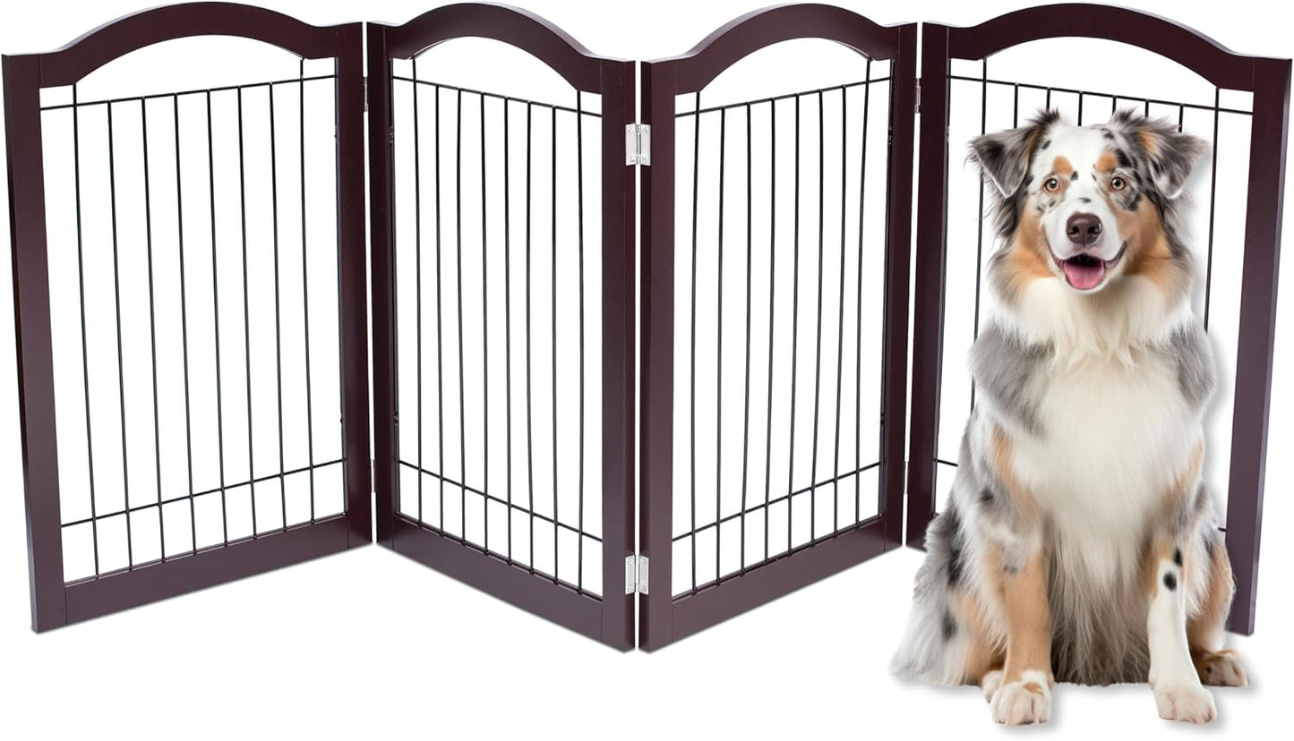Internet's Best Wire Dog Gate with Arched Top - 4 Panel Design
