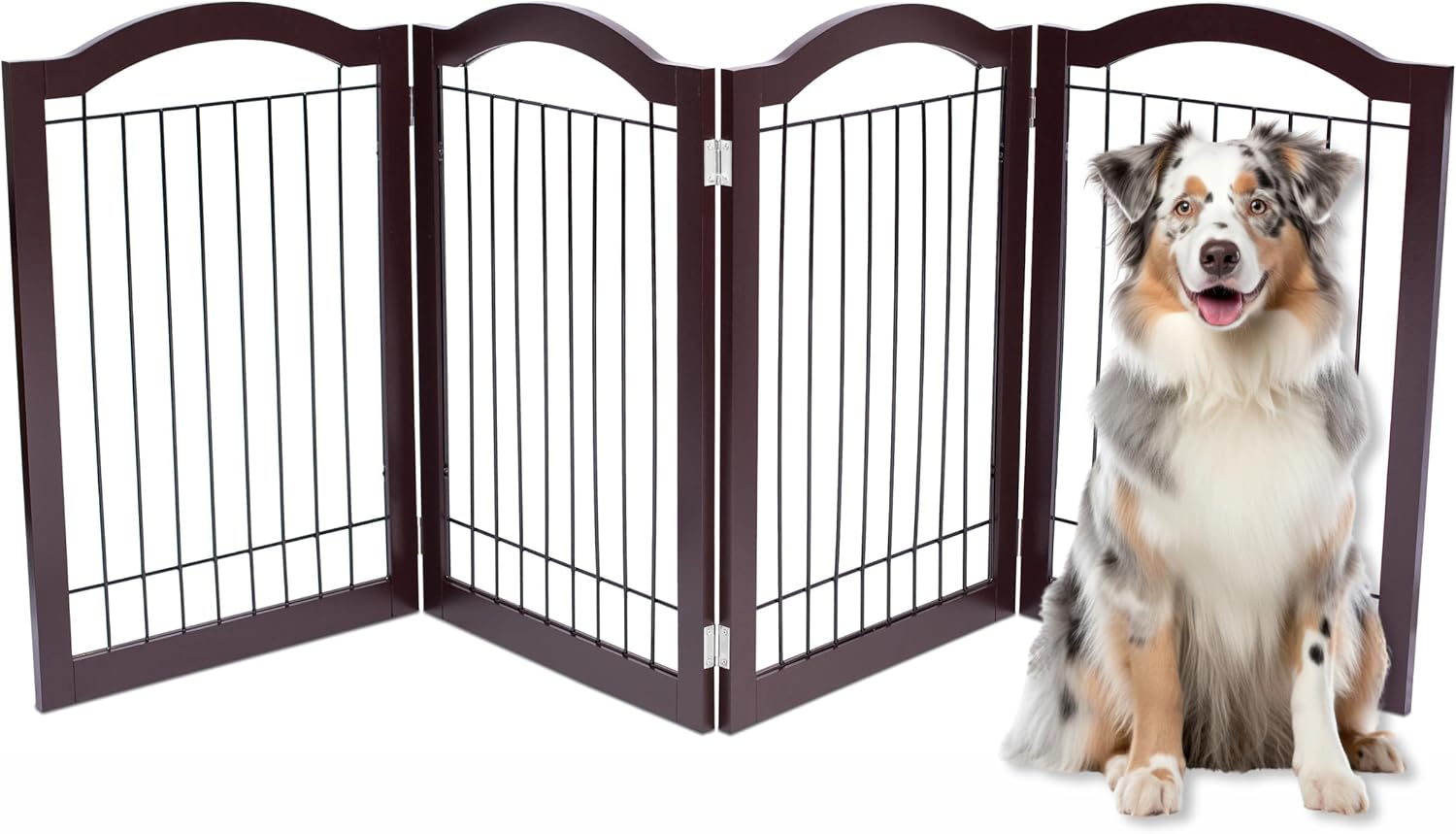 Internet's Best Wire Dog Gate with Arched Top - 4 Panel Design