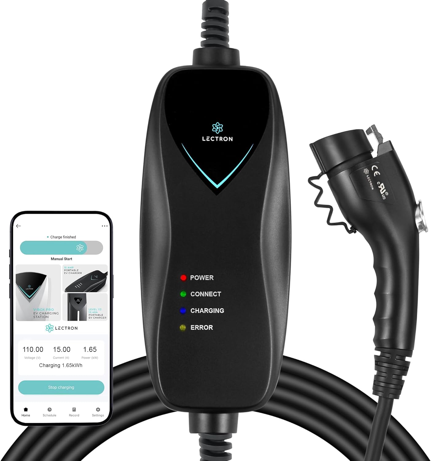 Lectron Level 1 J1772 Charger - Efficient Portable EV Charging