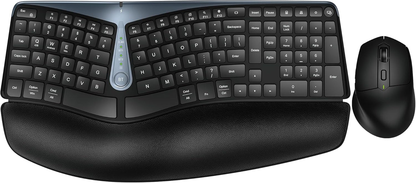 EDJO Ergonomic Split Keyboard Mouse Combo