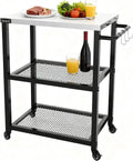 NUUK Grill Cart 16 in x 24 in Stainless Steel Prep Table - Mobile