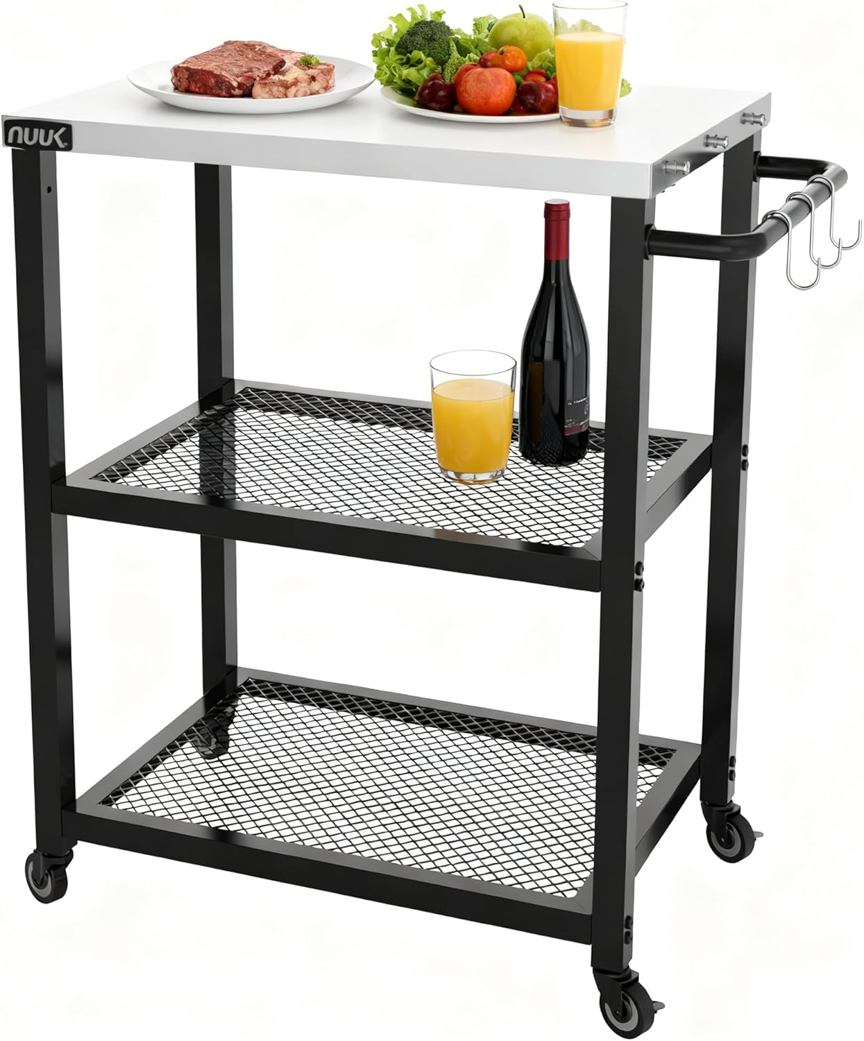 NUUK Grill Cart 16x24 Outdoor Pizza Oven Table with Wheels