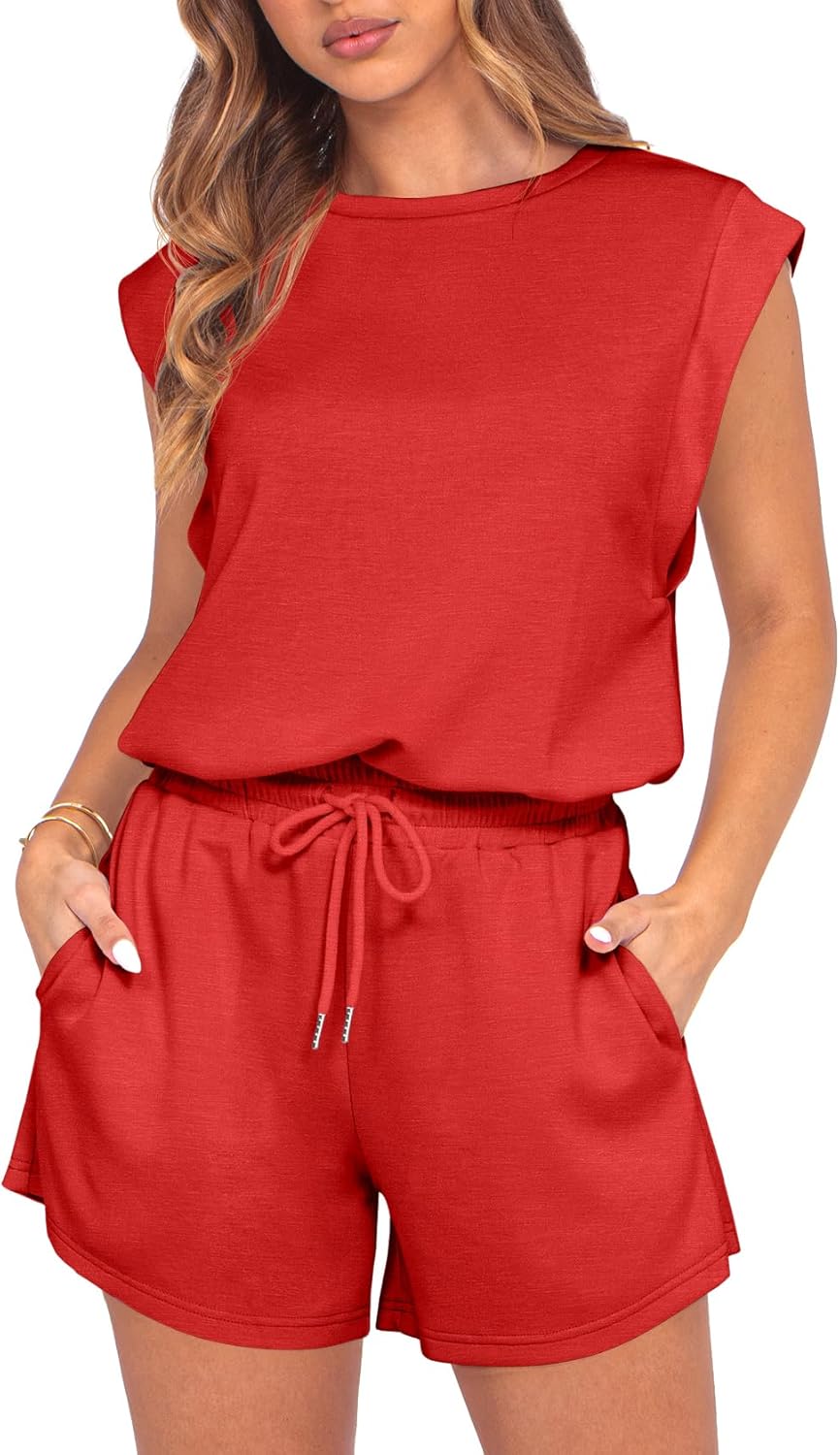 GRECERELLE Summer Rompers for Women 2025 with Adjustable Waist
