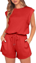 GRECERELLE Romper For Women 2025 Cap Sleeve Adjustable Waist - Cozy