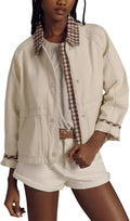 Aimiray Plaid Bomber Jacket for Women - Trendy Casual Outerwear