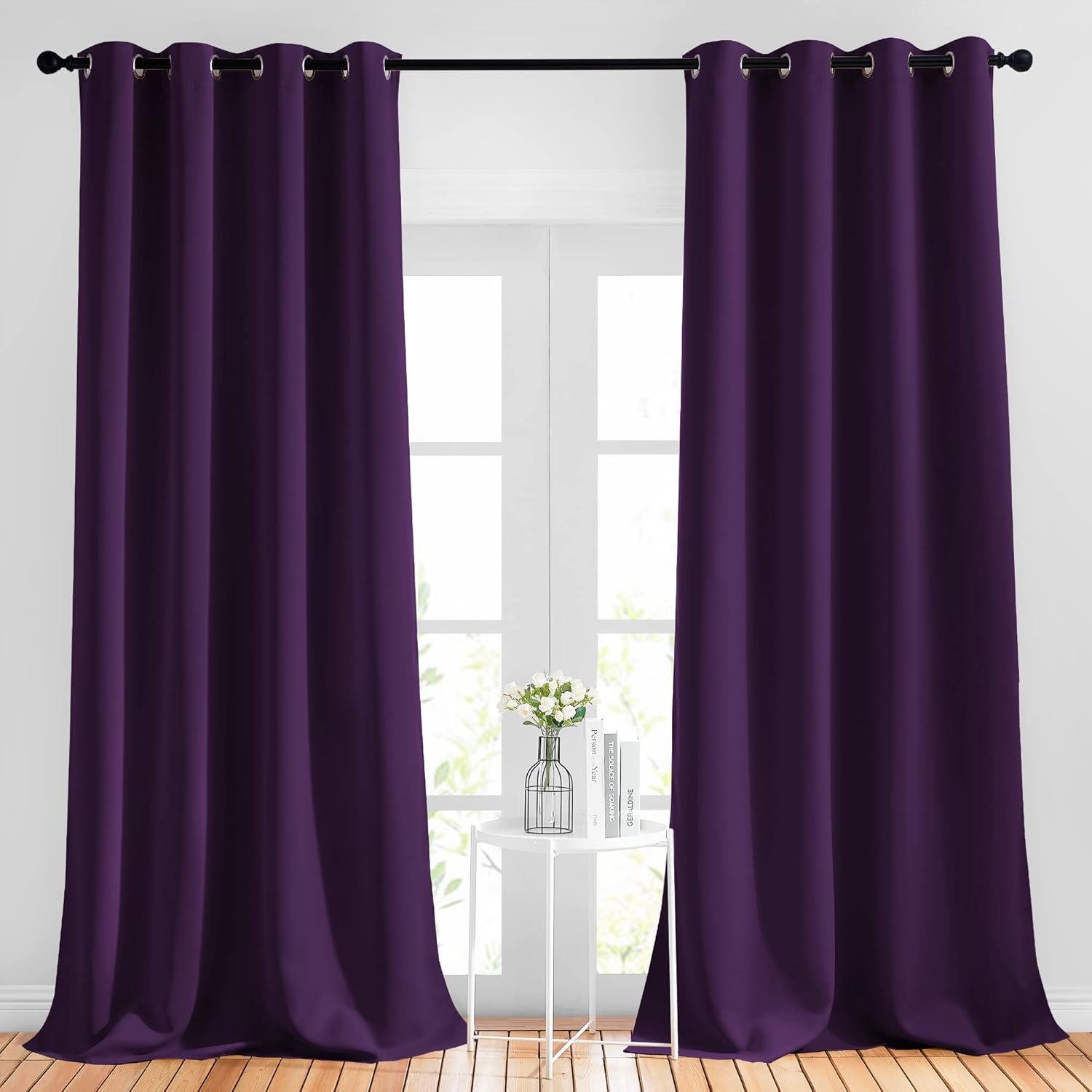 NICETOWN Thick Blackout Curtains for Bedroom - Royal Purple