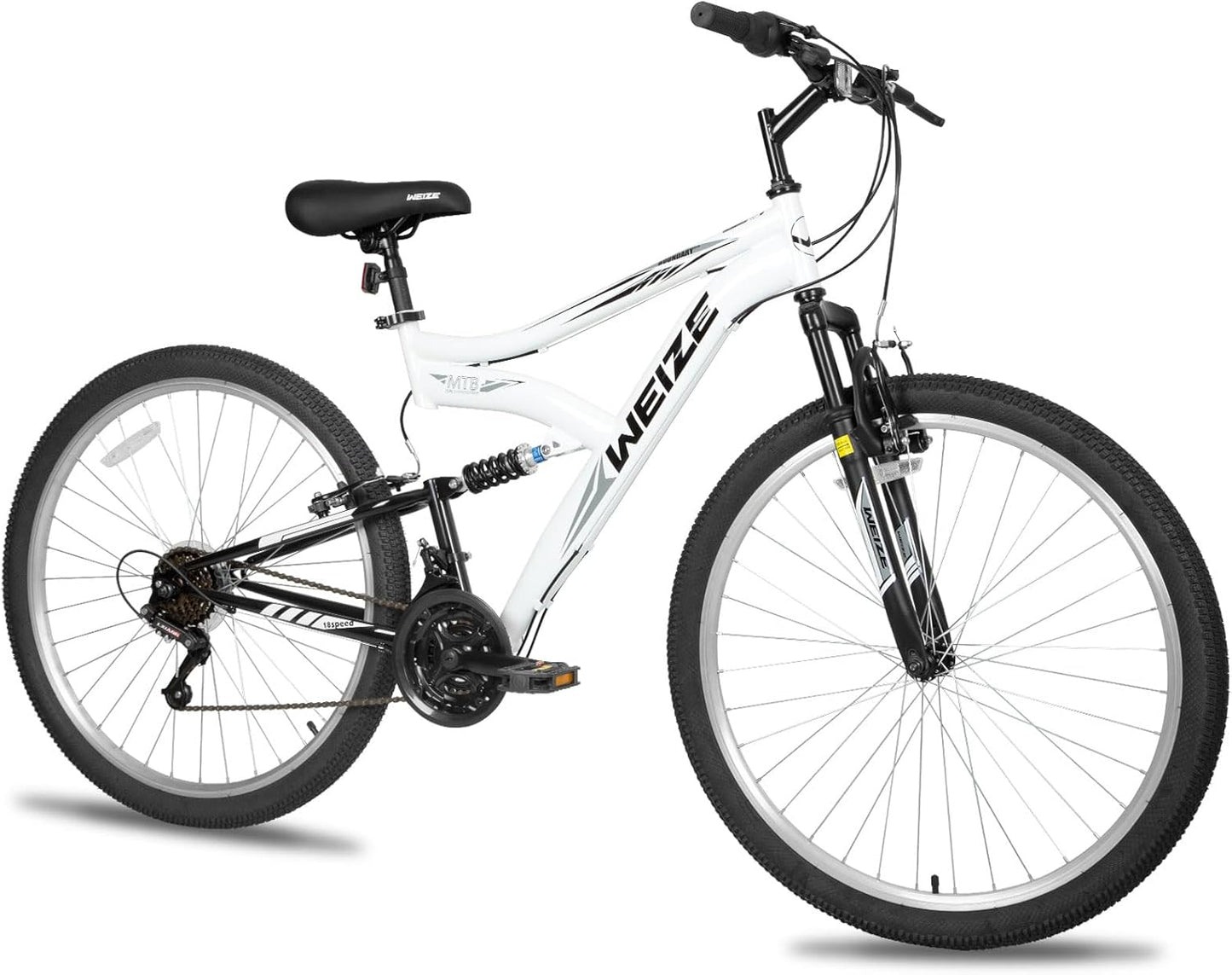 WEIZE Mountain Bike with Dual Full Suspension and Ergonomic Seat