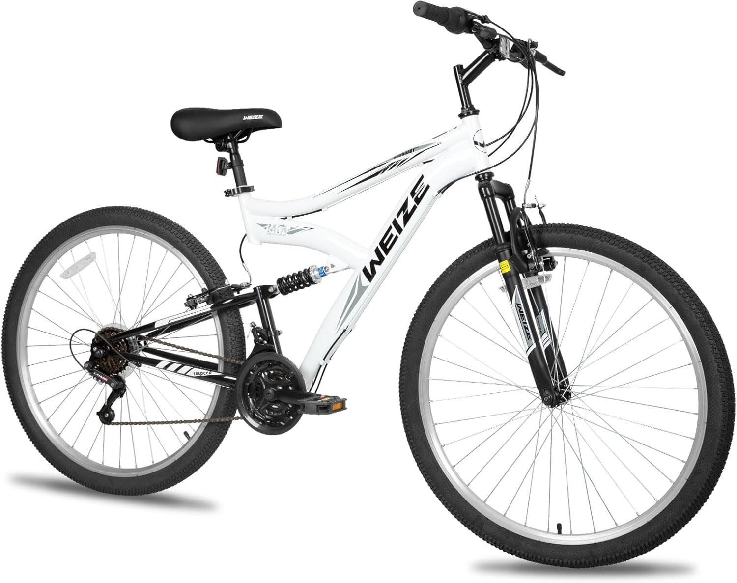 WEIZE Mountain Bike with Dual Full Suspension and Ergonomic Seat