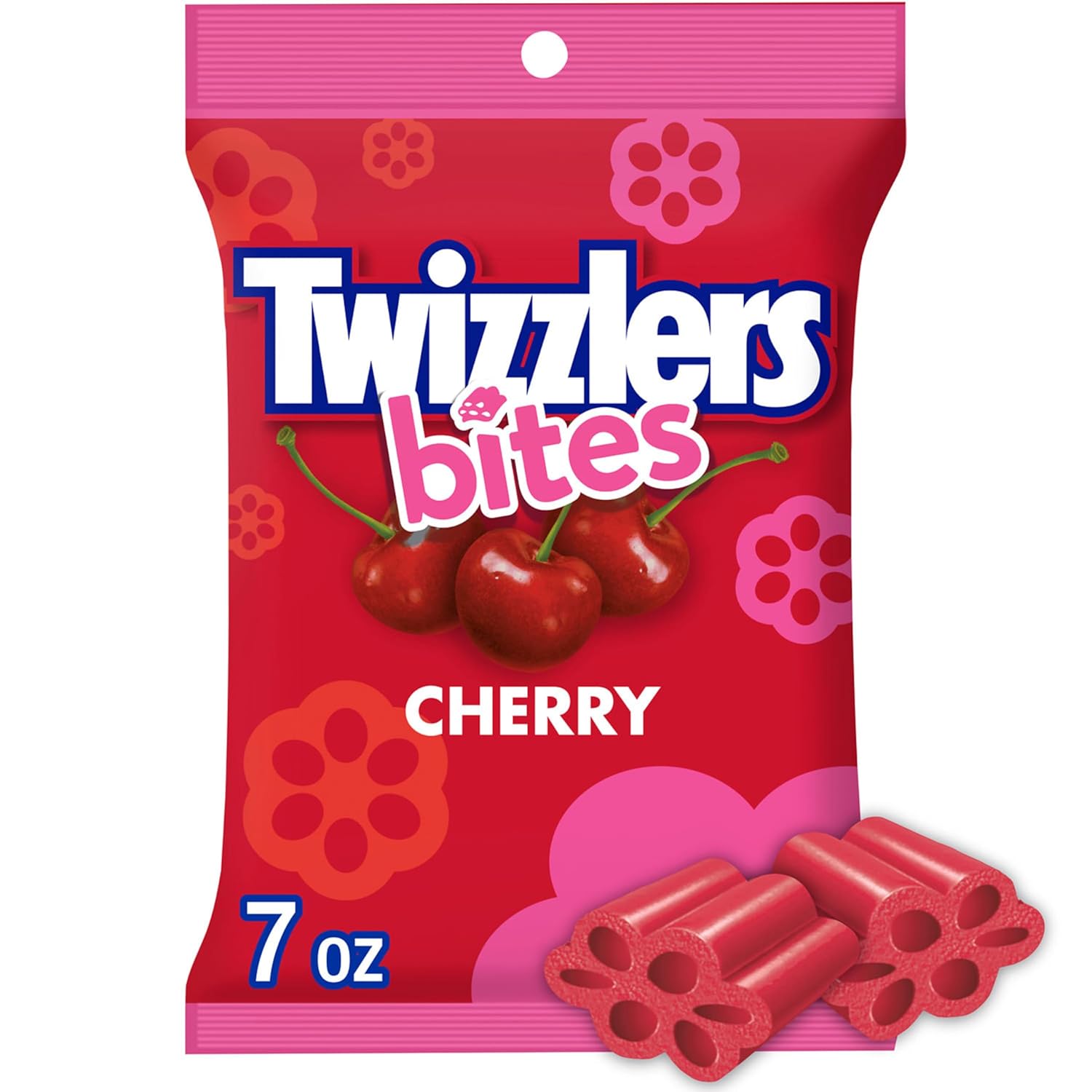 TWIZZLERS Bites Cherry Chewy Candy Bags for Snacking Fun
