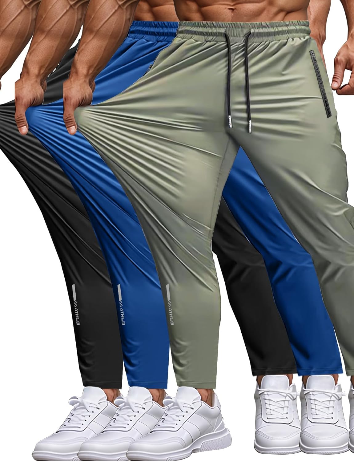 Men's Lightweight Active Sweatpants for Running and Yoga