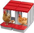 Chicken Nesting Boxes 2 Hole Nesting Box for Chicken Coop - Rolling