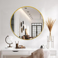 Bathroom Mirrors for Wall 26in Round Gold Frame Mirror - Stylish