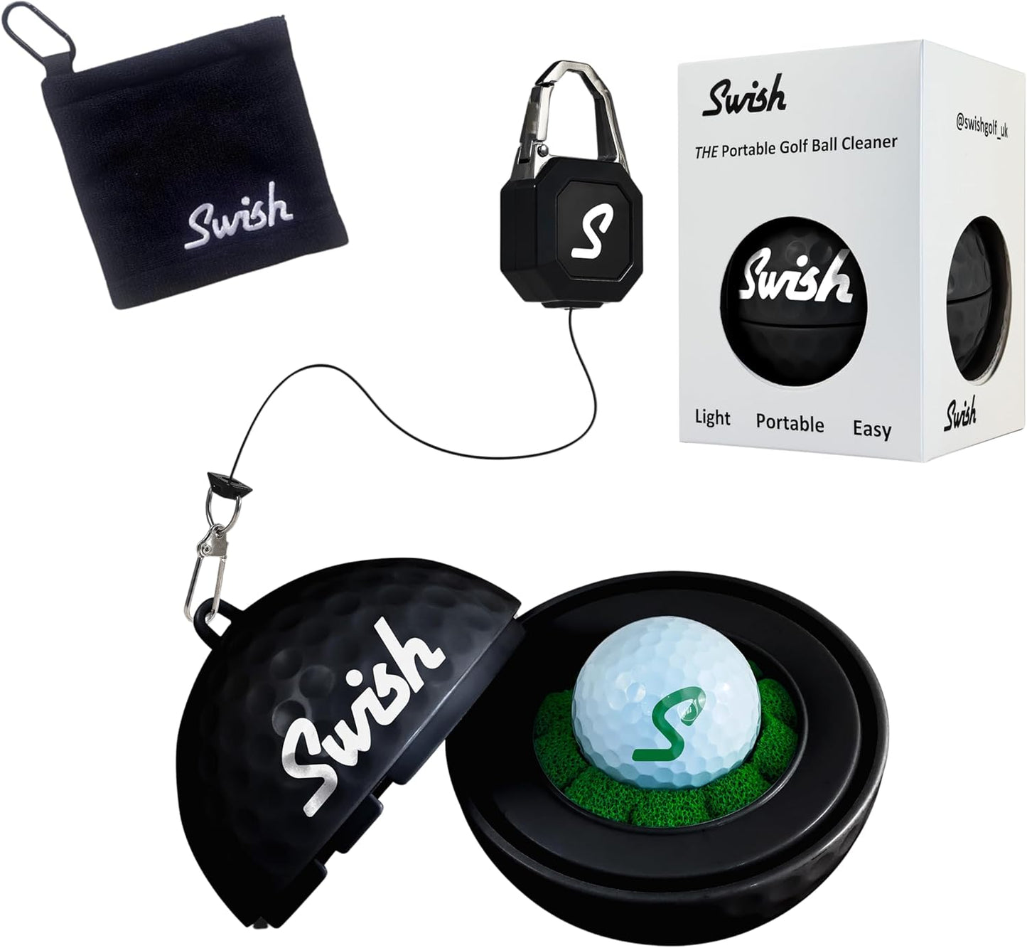 Swish Portable Golf Ball Cleaner for Quick and Easy Cleaning