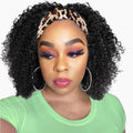 Headband Wig Human Hair Deep Wave 10 in - Glueless Half Wig