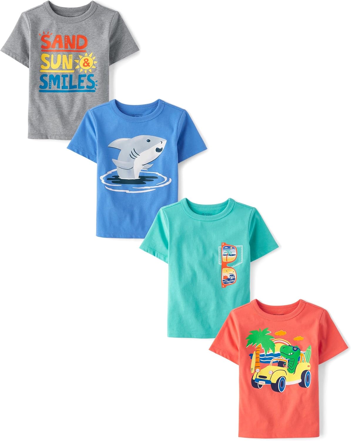 Animal Graphic T-Shirts for Baby and Toddler Boys, Multipack