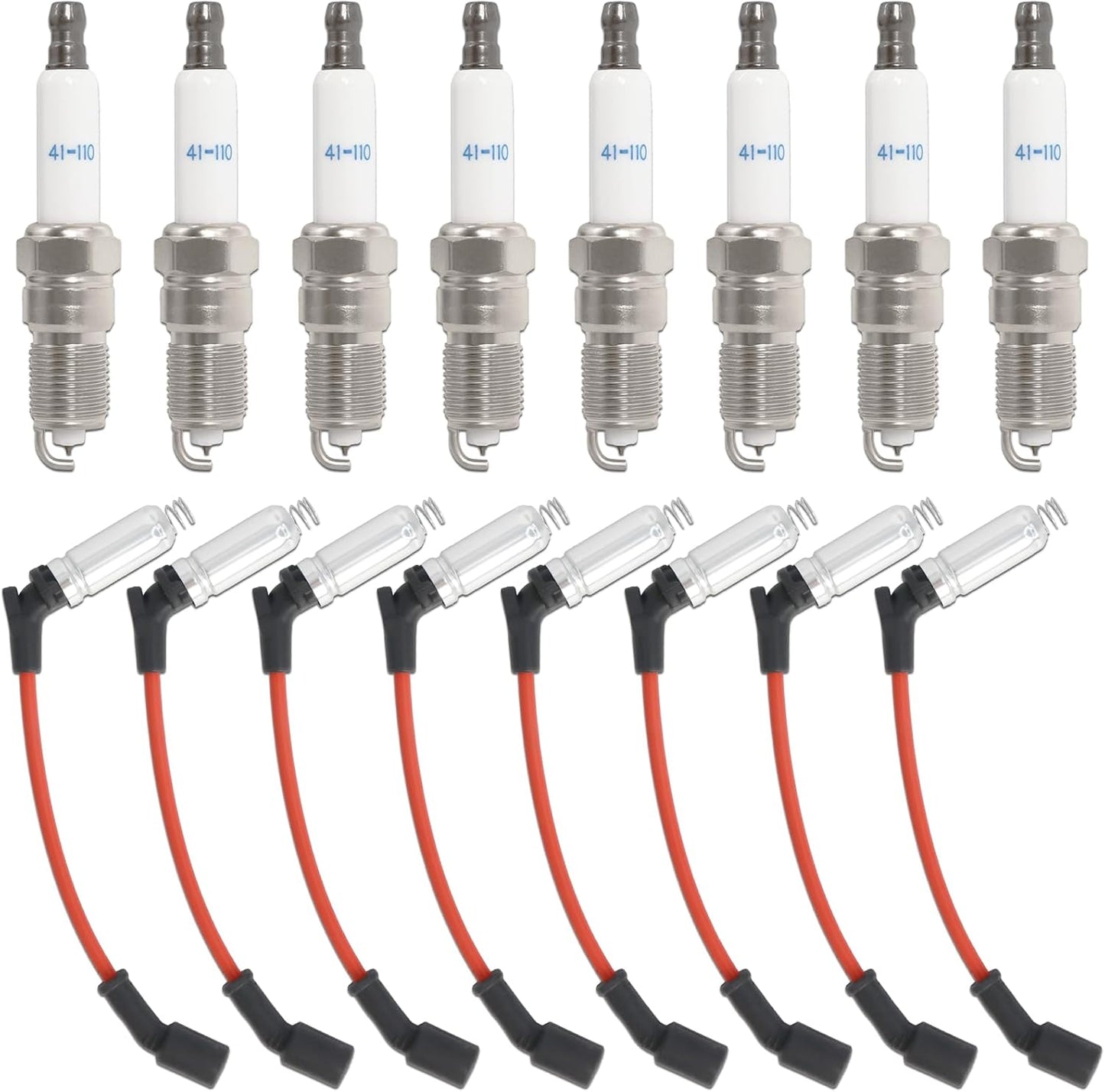 41-110 Iridium Spark Plugs & M8-48322 Wires by MCCKLE
