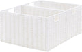 Vagusicc Wicker Storage Basket Set of 2 - Foldable Large Cube