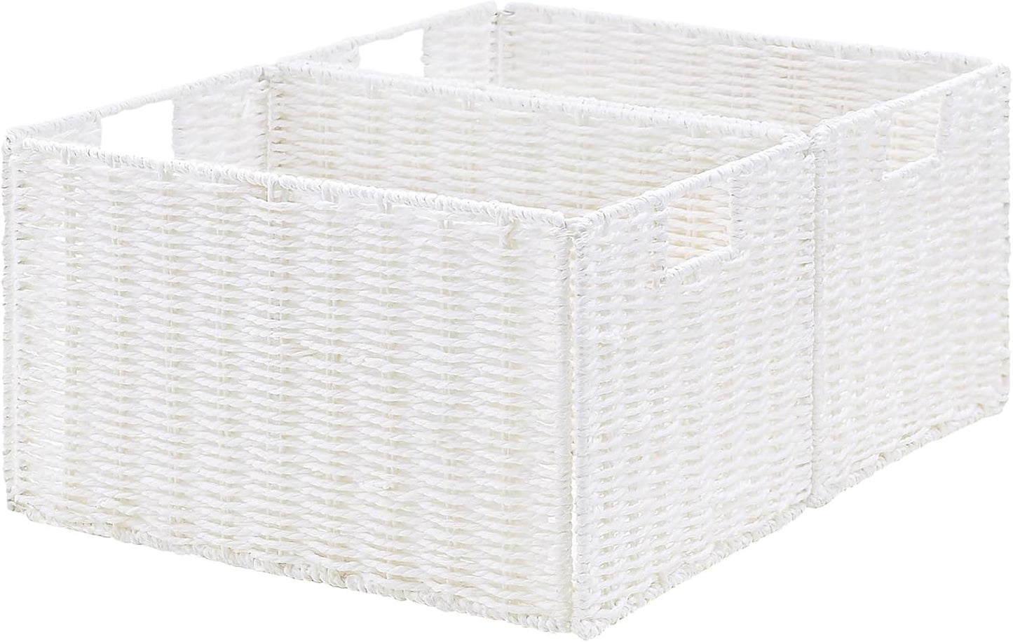 Vagusicc Wicker Storage Basket Set of 2 for Organizing Needs