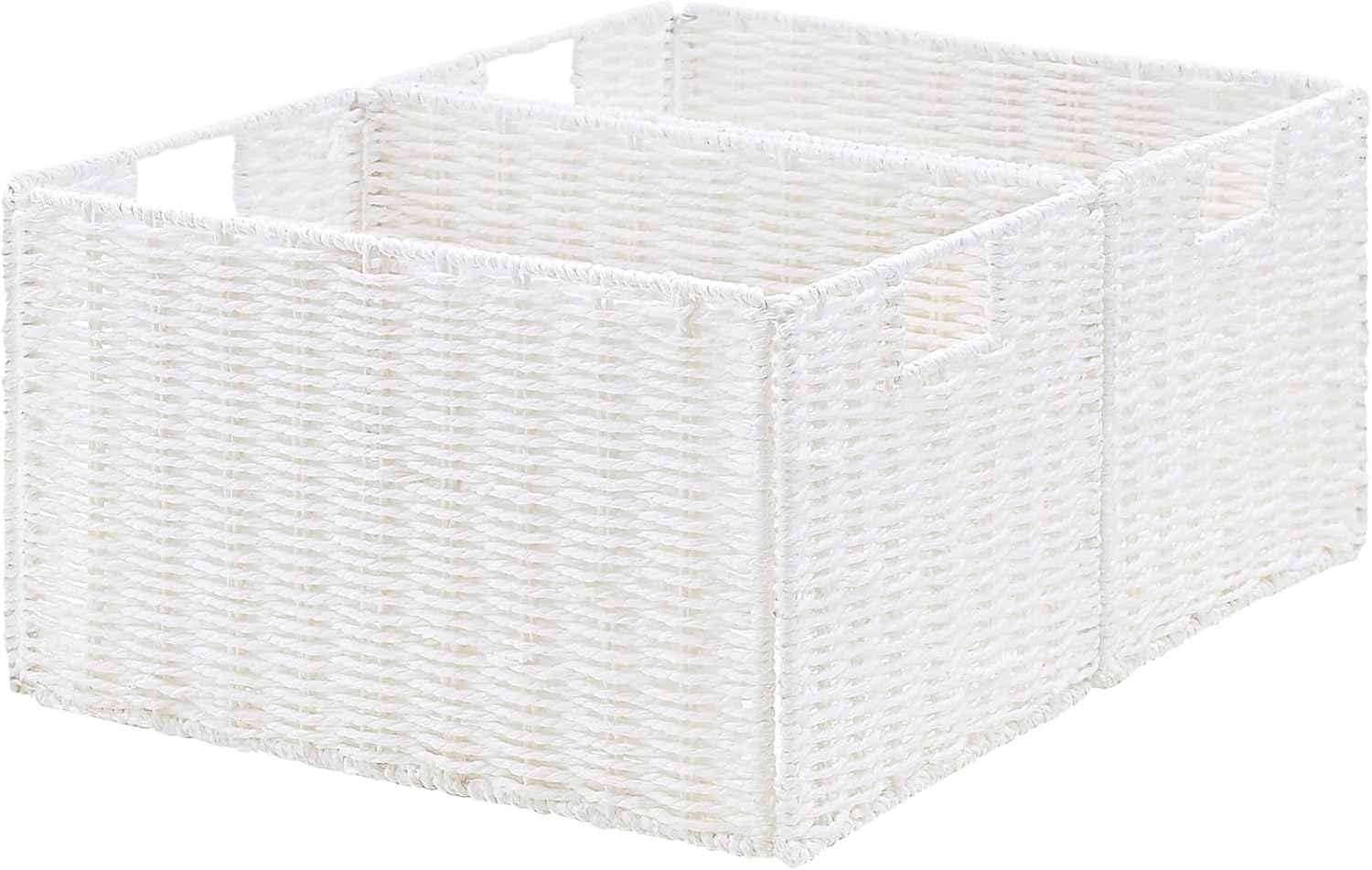 Vagusicc Wicker Storage Basket Set of 2 for Organizing Needs