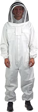 VIVO Professional Cotton Full Body Beekeeping Suit for Safety