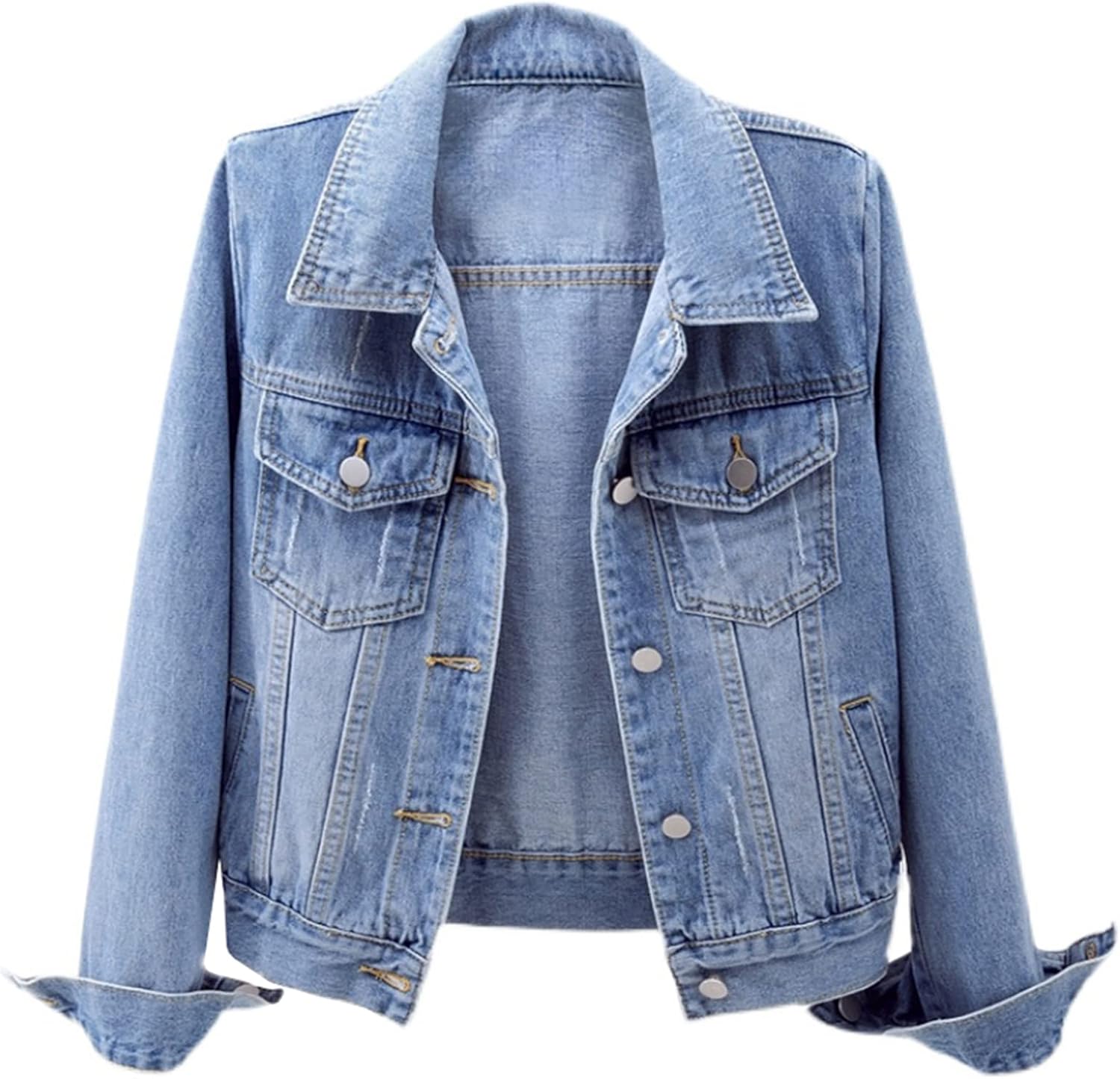 Ladyful Women's Bride Casual Jean Jacket for Chic Style