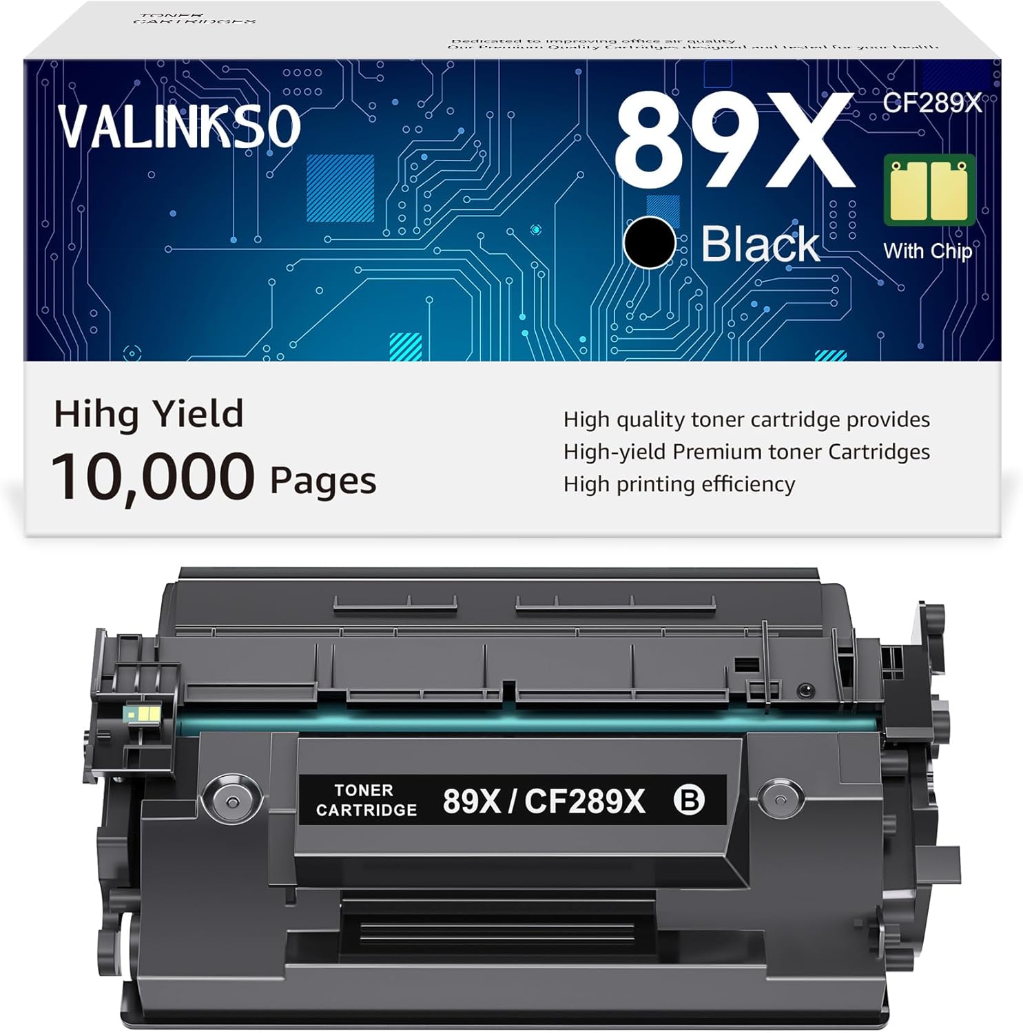CF289X Black Toner Cartridge for HP Printers - High Yield 10,000 Pages