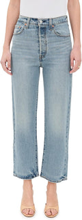 Levi's Womens Premium Ribcage Straight Ankle Jeans - High Rise Shoes