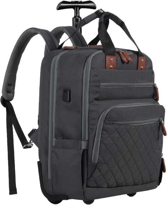 2-in-1 Hidden Rolling Diaper Bag for Effortless Travel