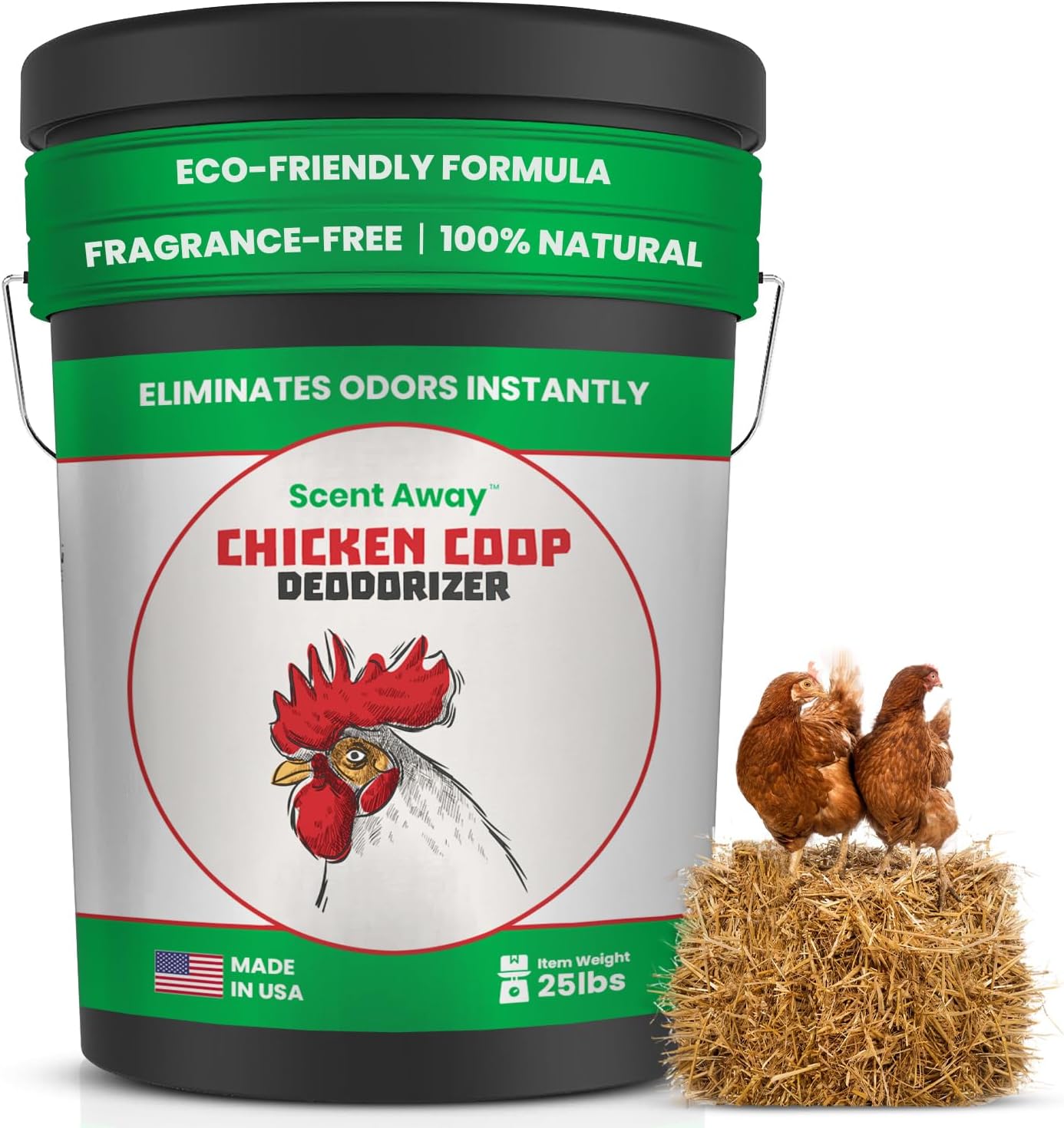Chicken Coop Deodorizer with Active Carbon for Odor Elimination