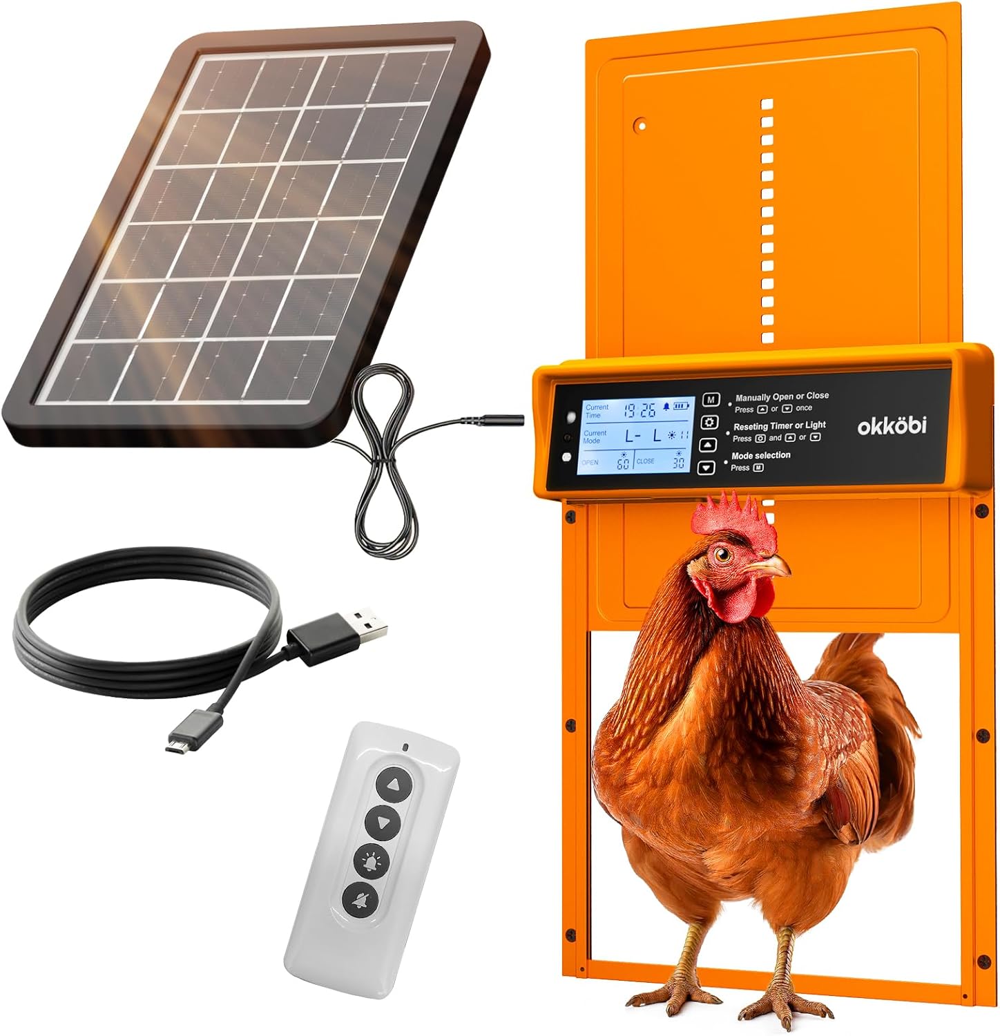 Automatic Chicken Coop Door with Solar Power & LCD Display