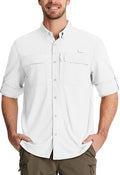 TACVASEN Men's Fishing Shirt UPF50+ Long Sleeve - Quick Dry Protection