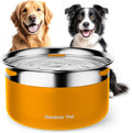 Gardner Pet Dog Bowls 1 Gallon Stainless Steel No Spill Design