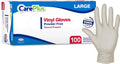 Care Plus Disposable Vinyl Gloves Large Size - Heavy Duty Protection