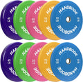 Colored Bumper Weight Plates Olympic 2-Inch Set - Low Bounce