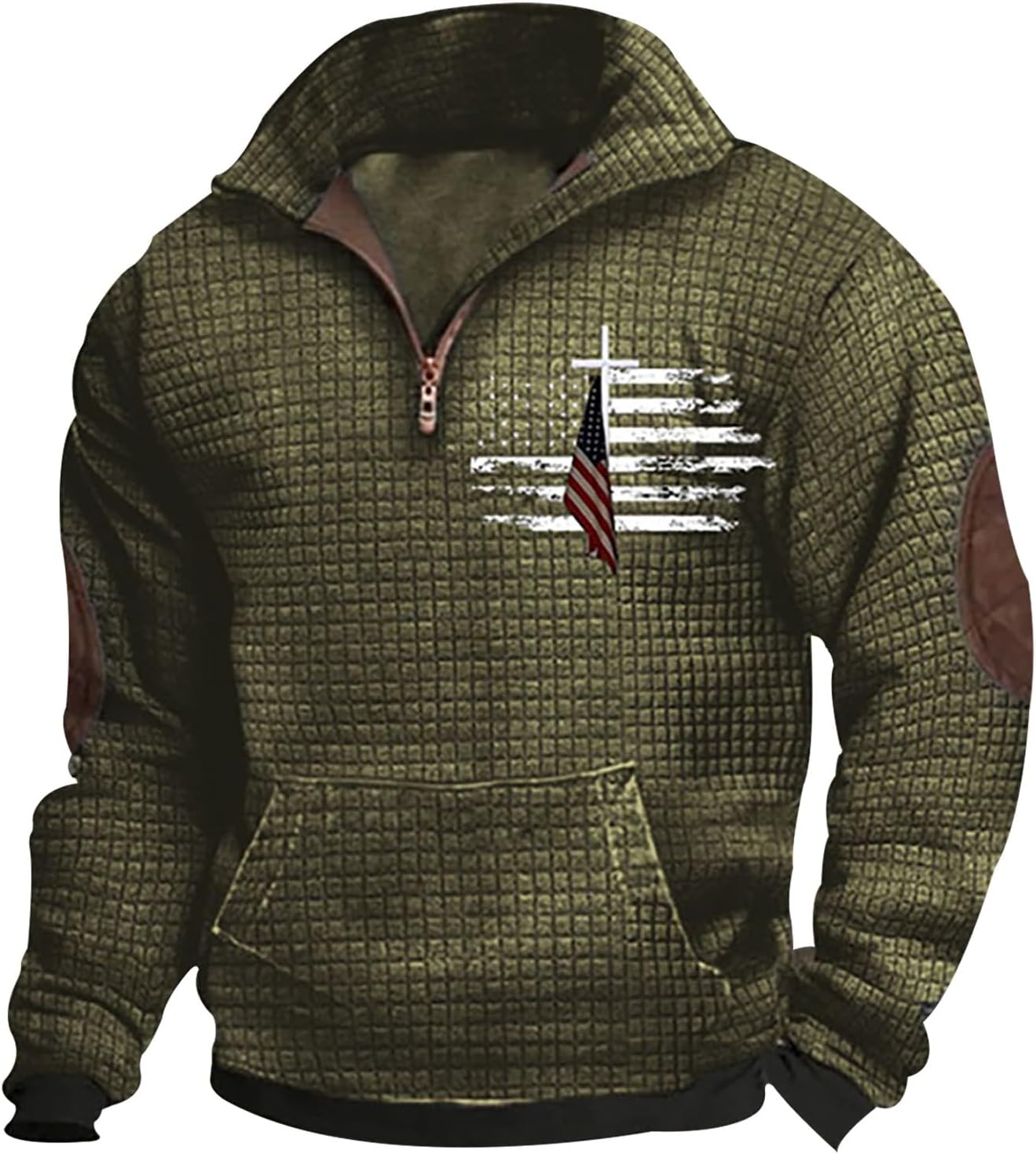Vintage American Flag Hoodie for Men