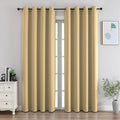 CUCRAF Beige Blackout Curtains 108 in - Thermal Noise Reducing Panels